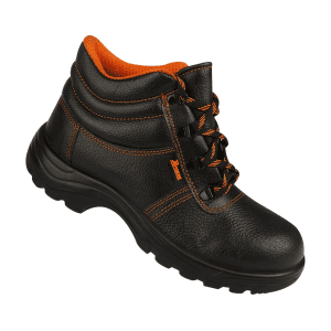 Paragon Buff Split Leather Giant Safety Shoe 736 - Metal Toe (Black & Orange), PU0736TP