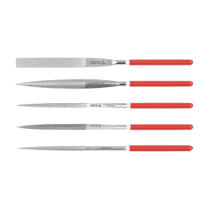 Yato 5 x 70 x 180 mm Diamond Needle File Set (Pack Of 5 Pcs), YT-6156