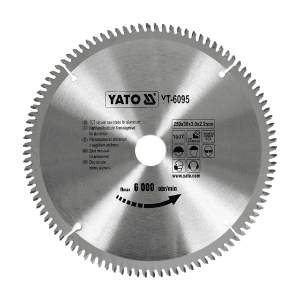 Yato 10 inch / 250 mm TCT Circular Saw Blade For Aluminium (100 Teeth), YT-6095