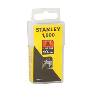Stanley 10 mm 3/8 Inch Light Duty Staples A-Type (Pack of 1000 Pcs), 1-TRA206T