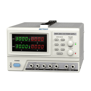 Metravi 0 - 30V / 0 - 5A Programmable DC Regulated Power Supply (Triple Output), PRPS-3005-3