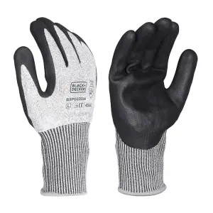 Black+Decker Grey Supported Hand Gloves (Small), BXPG0355IN