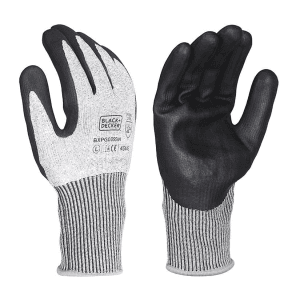 Black+Decker Grey Supported Hand Gloves, BXPG0355IN