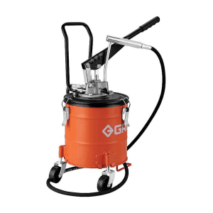 Groz 6 Kg Hand Operated Bucket Grease Pump With Wheels & Variable Handle Setting, VGP/6