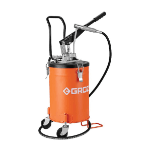 Groz 10 Kg Hand Operated Bucket Grease Pump With Wheels & Variable Handle Setting, VGP/10