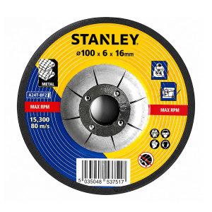 Stanley 100 x 6 x 16 mm Metal Grinding Wheel, STA100616-IN
