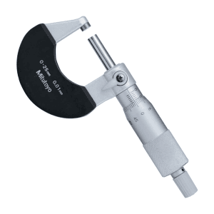 Mitutoyo 0 - 25 mm Outside Micrometer with Ratchet Stop, 102-301