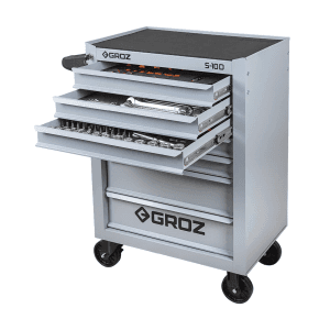Groz 84 Pcs Automotive Tool Kit with 7 Drawer Trolley (S10D Series), RTC-10D27-84