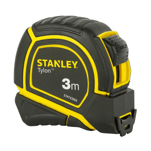 Stanley 3Mtr x 13mm Width Tylon Measurement Tape in Rugged Rubber Case, STHT43066-12