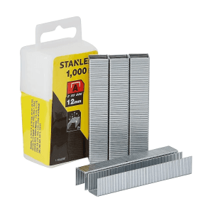 Stanley 12 mm 1/2 Inch Light Duty Staples A-Type (Pack of 1000 Pcs), 1-TRA208T
