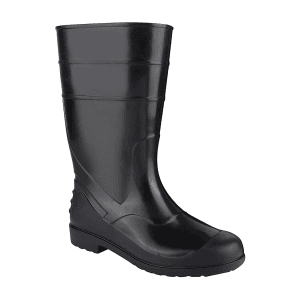 Alko Plus 13 inch PVC Gumboot with Cotton Lining & without Steel Toe (Black), APS G13
