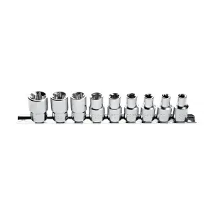 Hogert 9 Pcs 1/2 Inch Sq. Drive Torx Bit Socket Set, HT1A880