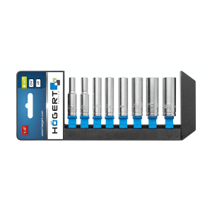 Hogert 8 Pcs 1/4 Inch Sq. Drive Deep Socket Set, HT1A886