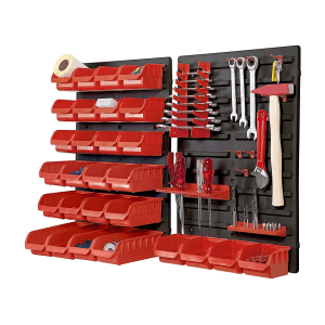 Black+Decker 43 Pieces Wall Panel Set with Bins, Racks and Holders (Tools Not Included), BDST73832-8