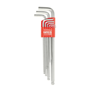 Yato 1.5 mm - 10 mm Hex Key With Ball Sets (Pack of 9 Pcs), YT-58825