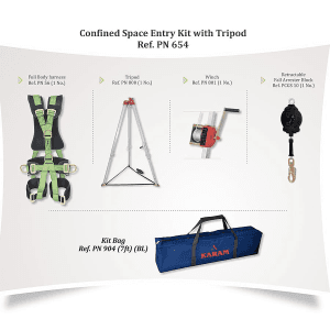 Karam Confined Space Entry Kit With Tripod, PN654