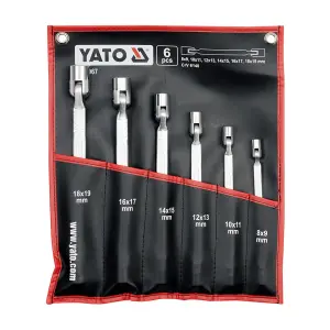 Yato 6 Pcs Doube Flexible Socket Wrench Set, YT-4967