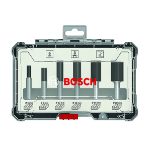 Bosch 6 mm shank Straight Router Bit Set (Pack of 6 Pcs), 2 607 017 465