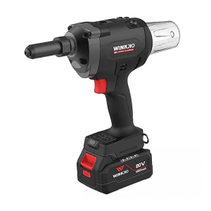 Winkko 3.0 - 6.4 mm Brushless Cordless Riveter with 1 Pcs Charger & 2 Pcs 4.0 Ah Batteries, HRG-201BL