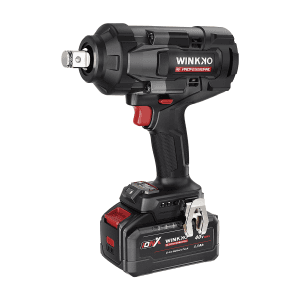 Winkko 40V Max / 2200 Nm Brushless Cordless Impact Wrench with 1 Pcs Charger & 2 Pcs 4.0 Ah Batteries, HIW-401BL