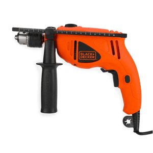 Black+Decker 13mm 550W VSR Hammer Drill kit with 18 Pcs Accessories, HD500K
