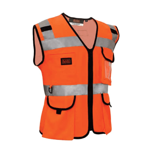 Black+Decker Hi-Visibility Reflective Jacket (Orange), BXWW0412IN