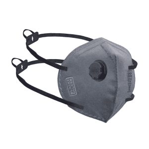 Black+Decker ISI Marked Grey Disposable Safety Face Mask With Head Band & Exhalation Valve (Pack Of 50 Pcs), BXFM1111IN-G