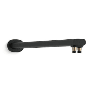 Kohler Statement Dual Function Wallmount Rainhead Arm In Matte Black Finish, K-26324IN-BL