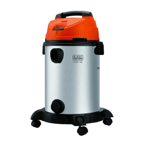 Black+Decker 30-Litre, 1600 Watt, 16 KPa High Suction Wet & Dry Stainless Steel Vacuum Cleaner & Blower with HEPA Filter & Reusable Dustbag (Red), WDBDS30