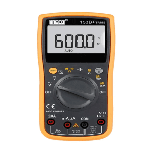 Meco 3-5/6 Digit / 6000 Count TRMS Autoranging Digital Multimeter With Holestar, 153B+TRMS