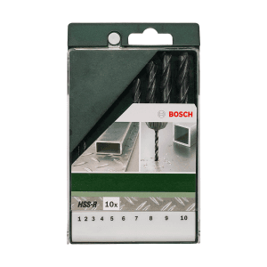Bosch 10 Pcs HSS-R Metal Drill Bit Set, 2 609 255 030