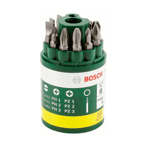 Bosch 10 Pcs Promoline Screwdriver Bit Round Set, 2 607 019 454