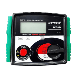 Metravi 500V - 5000V Battery Cum Mains Operated Digital Insulation Resistance Tester, DIT-914
