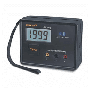 Metravi 1000V / 2G Ohms Battery Cum Mains Operated Digital Insulation Resistance Tester, DIT-99D