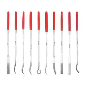 Yato 3 x 140 x 25 mm Diamond Needle File Set (Pack of 10 Pcs), YT-6145