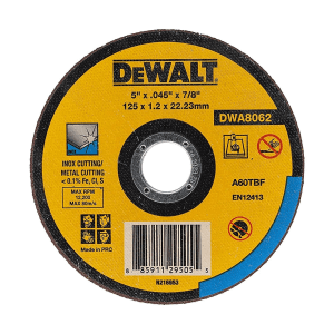 Dewalt 125 x 1.2 x 22.23 mm Cut Off Wheel For Inox & Metal Cutting, DWA8062-IN