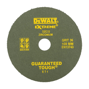 Dewalt 100 mm / 36 Grit Zirconia Fiber Sanding Disc For Metal (Pack of 10 Pcs), DZC32-IN
