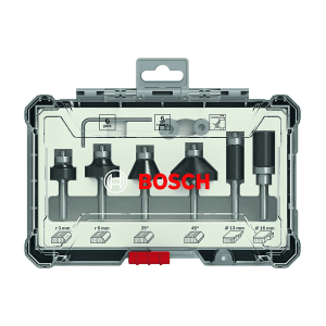 Bosch 6.00 mm Shank Trimming & Edging Router Bits Set (Pack Of 6 Pcs), 2 607 017 468