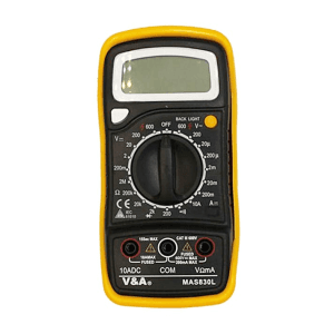 V&A Instrument 3-1/2 Digit / 1999 Count Mini Size Classical Digital Multimeter (Manual), MAS830L