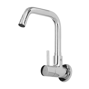 Kohler Cuff Single Handle Wall Mount Cold Only Kitchen Faucet In Polished Chrome Finish, K-37314IN-4-CP