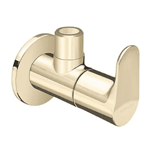 Kohler July G13mm Angle Valve In French Gold Finish (Pack Of 2 Pcs), K-16086IN-4-AF