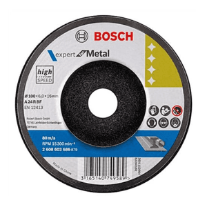 Bosch 100 x 4.5 mm Grinding Discs Expert for Metal (Pack of 25 Pcs), 2 608 619 379