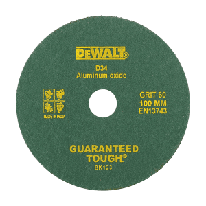 Dewalt 100 mm / 60 Grit Aluminium Oxide Fiber Sanding Disc (Pack of 10 Pcs), D34-IN