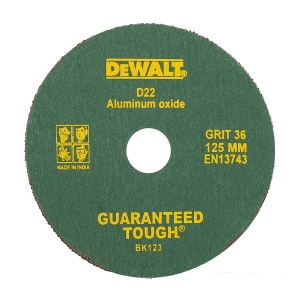 Dewalt 125 mm / 36 Grit Aluminium Oxide Fiber Sanding Disc (Pack of 10 Pcs), D22-IN