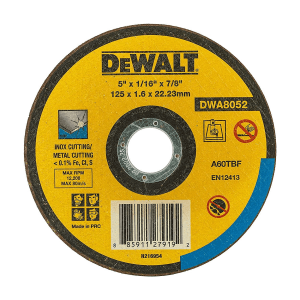 Dewalt 125 x 1.6 x 22.23 mm Metal Cutting Wheel, DWA8052