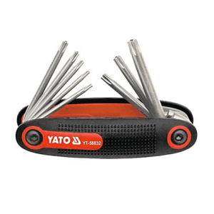 Yato T9 - T40 Folding Torx Temperproof Key Set (9 Pcs), YT-58832