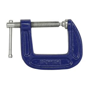 Irwin 38 mm / 1-1/2 Inch General Purpose Steel C-Clamp (Blue & Silver), 1901231