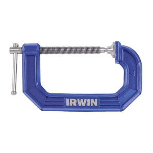 Irwin 25 mm / 1 Inch Steel C-Clamp 100 Series (Blue & Silver), 225101ZR