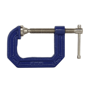 Irwin 1-1/2" X 1-1/2" General Purpose Steel C-Clamp (Blue & Silver), 2025101