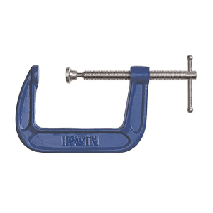 Irwin 75 mm / 3 Inch General Purpose Steel C-Clamp (Blue & Silver), 1901233